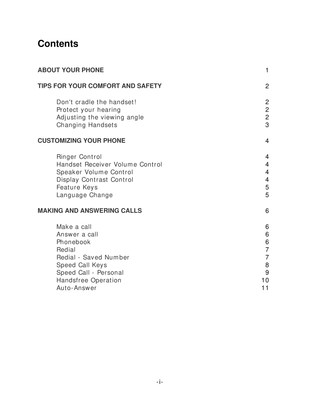 Mitel 4125 manual Contents 