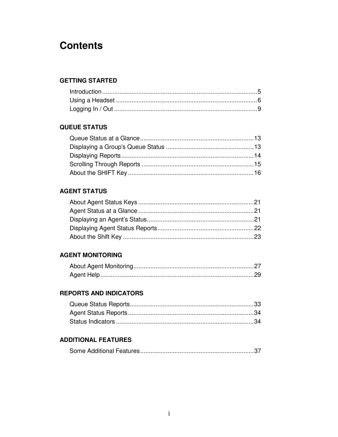 Mitel 4150 manual Contents 