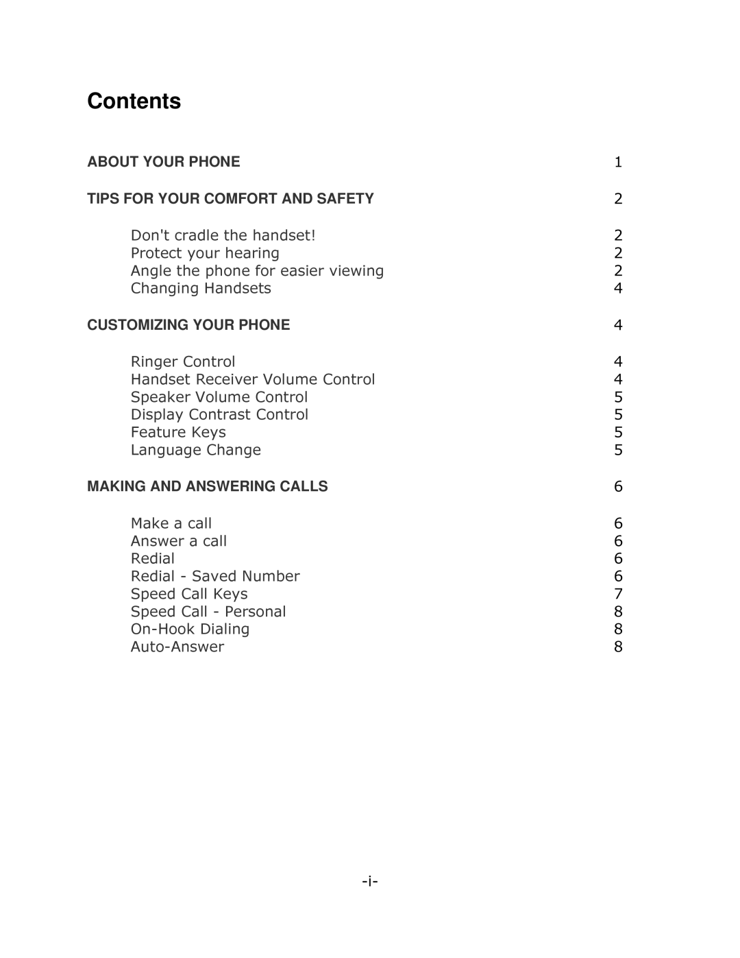 Mitel 5010 manual Contents 