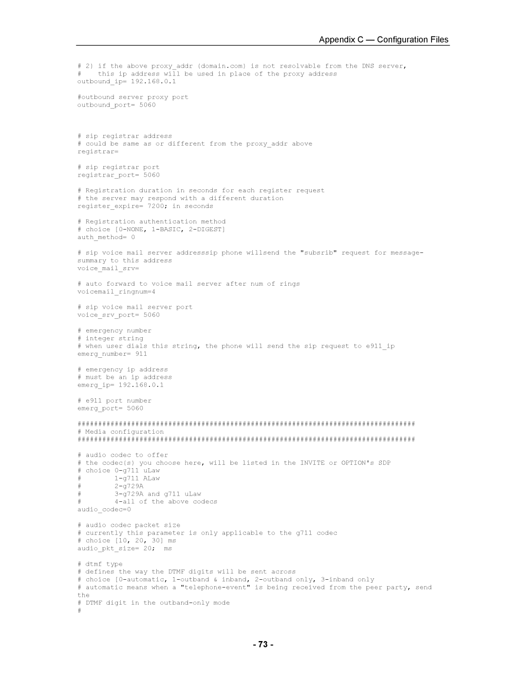 Mitel 5055 manual # e911 port number emergport= 