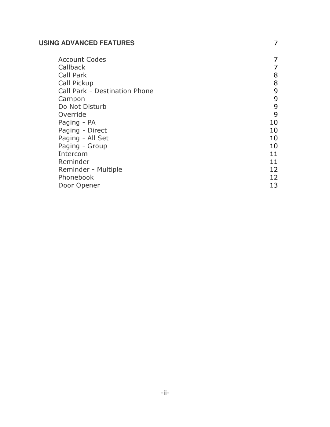 Mitel 5201 manual Using Advanced Features 