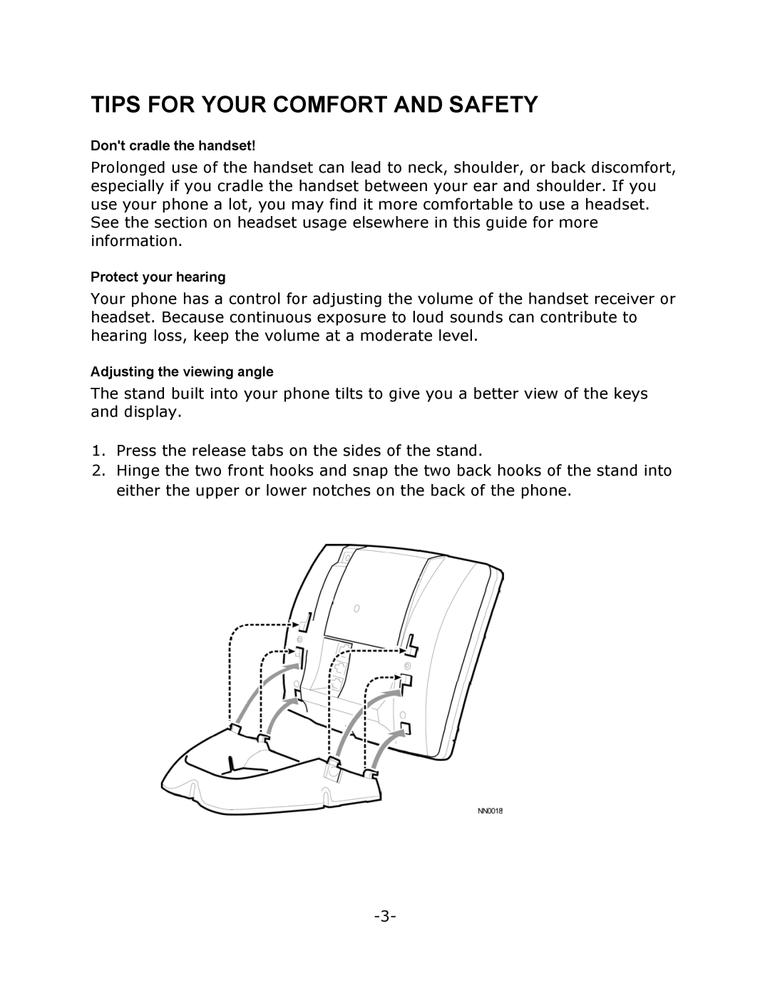 Mitel 5215 manual Tips for Your Comfort and Safety 