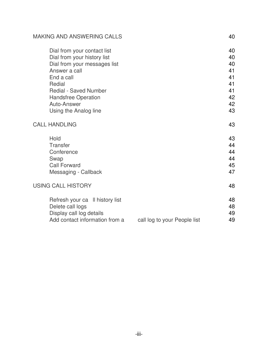 Mitel 5235 manual Call Handling 