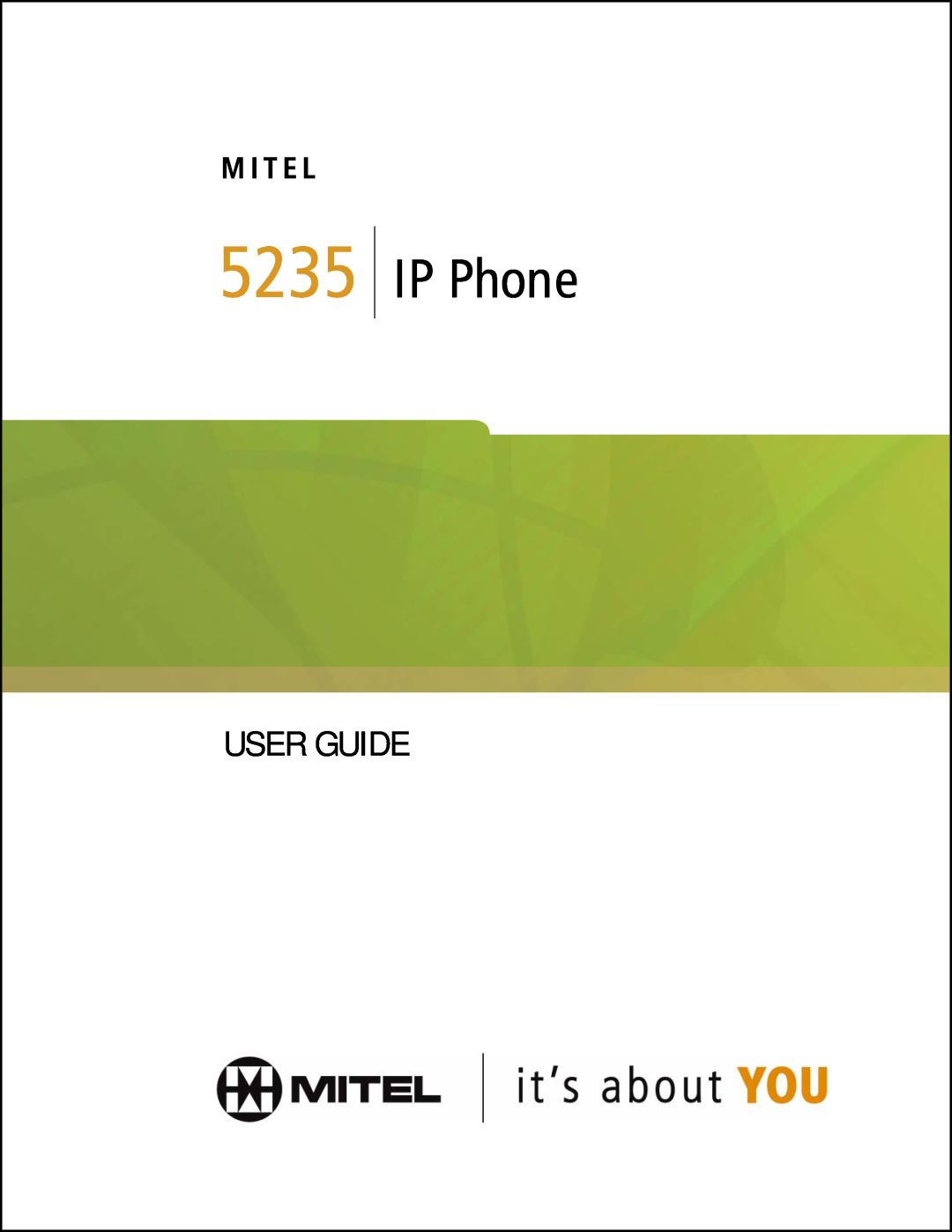 Mitel 5235 manual IP Phone, User Guide, M I T E L 