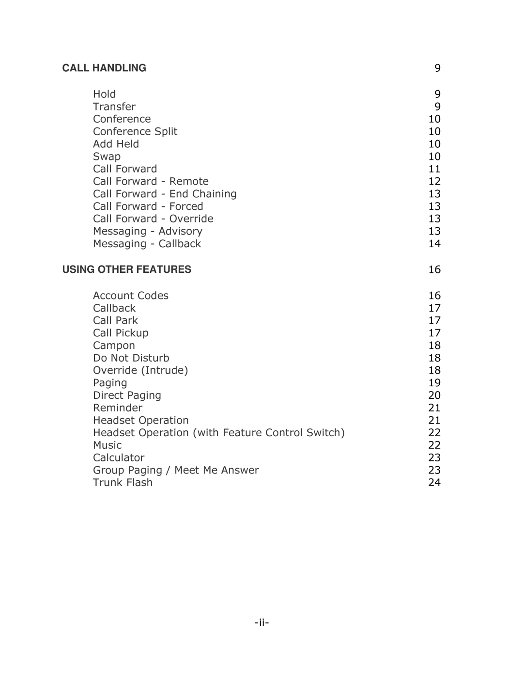 Mitel 5240 manual Call Handling 