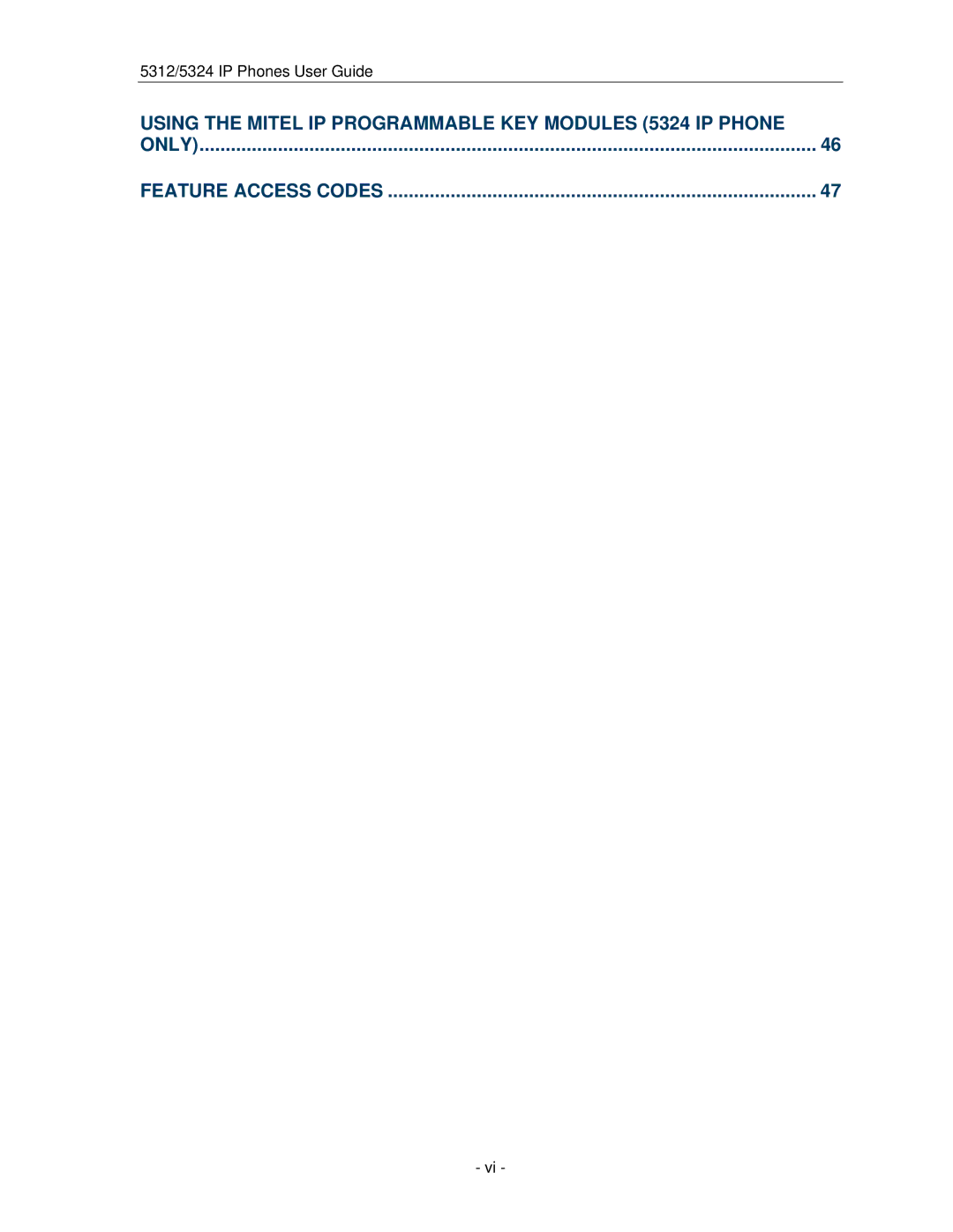 Mitel manual do utilizador 5312/5324 IP Phones User Guide 