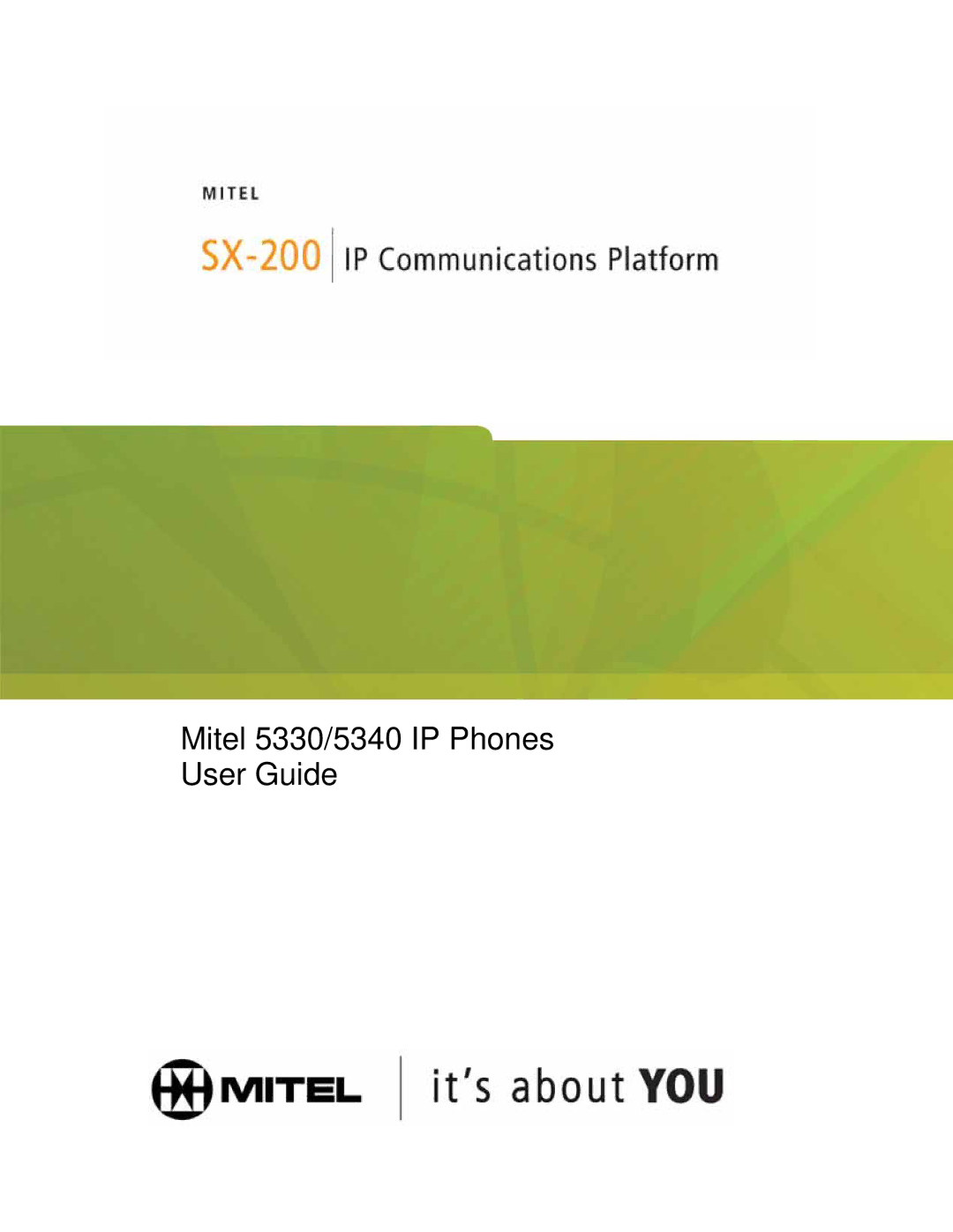 Mitel manual Mitel 5330/5340 IP Phones User Guide 