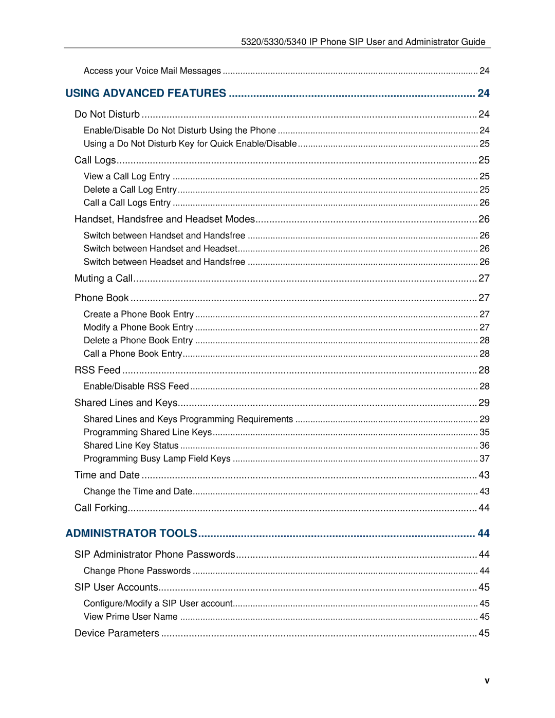 Mitel 5330, 5340 manual Using Advanced Features 