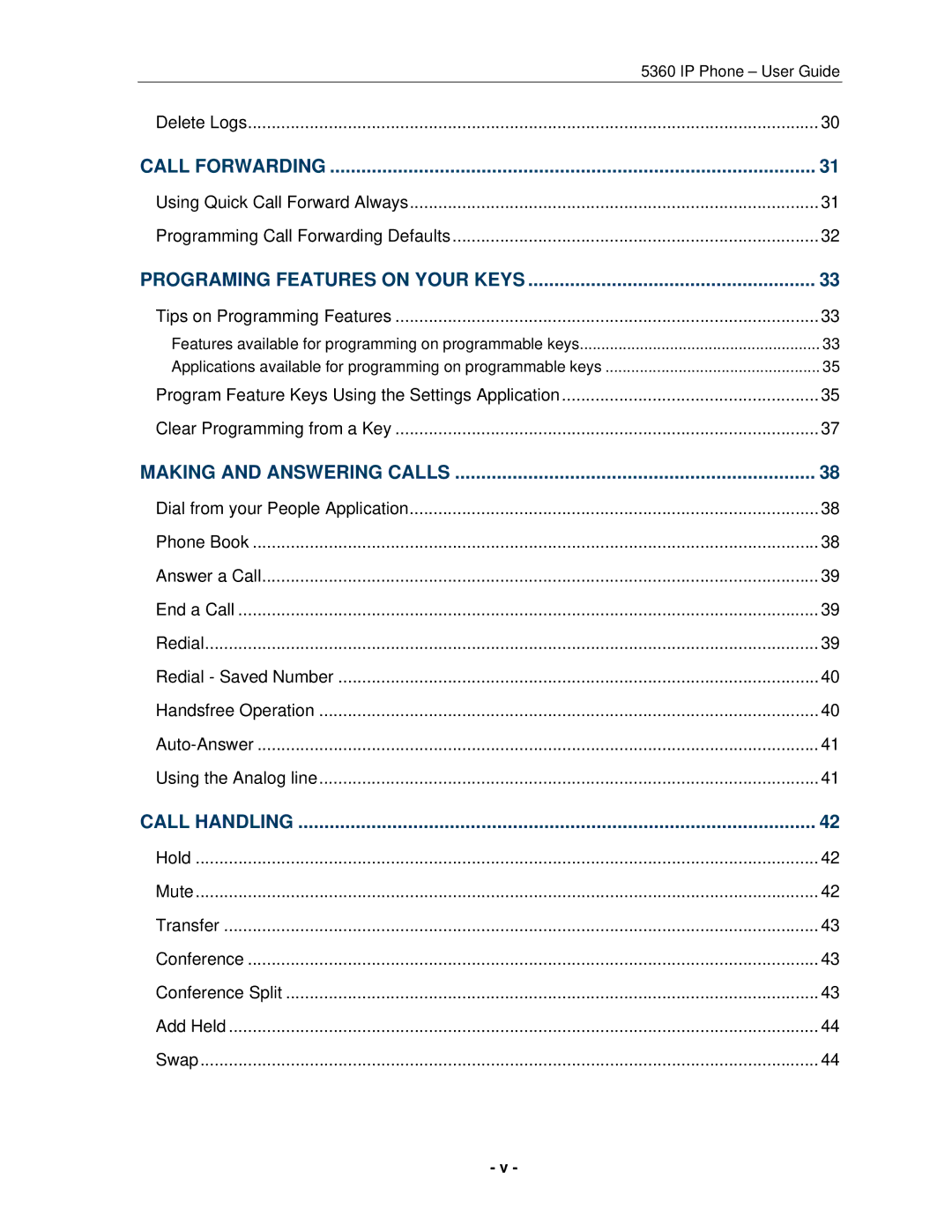 Mitel 5360 manual Call Forwarding 