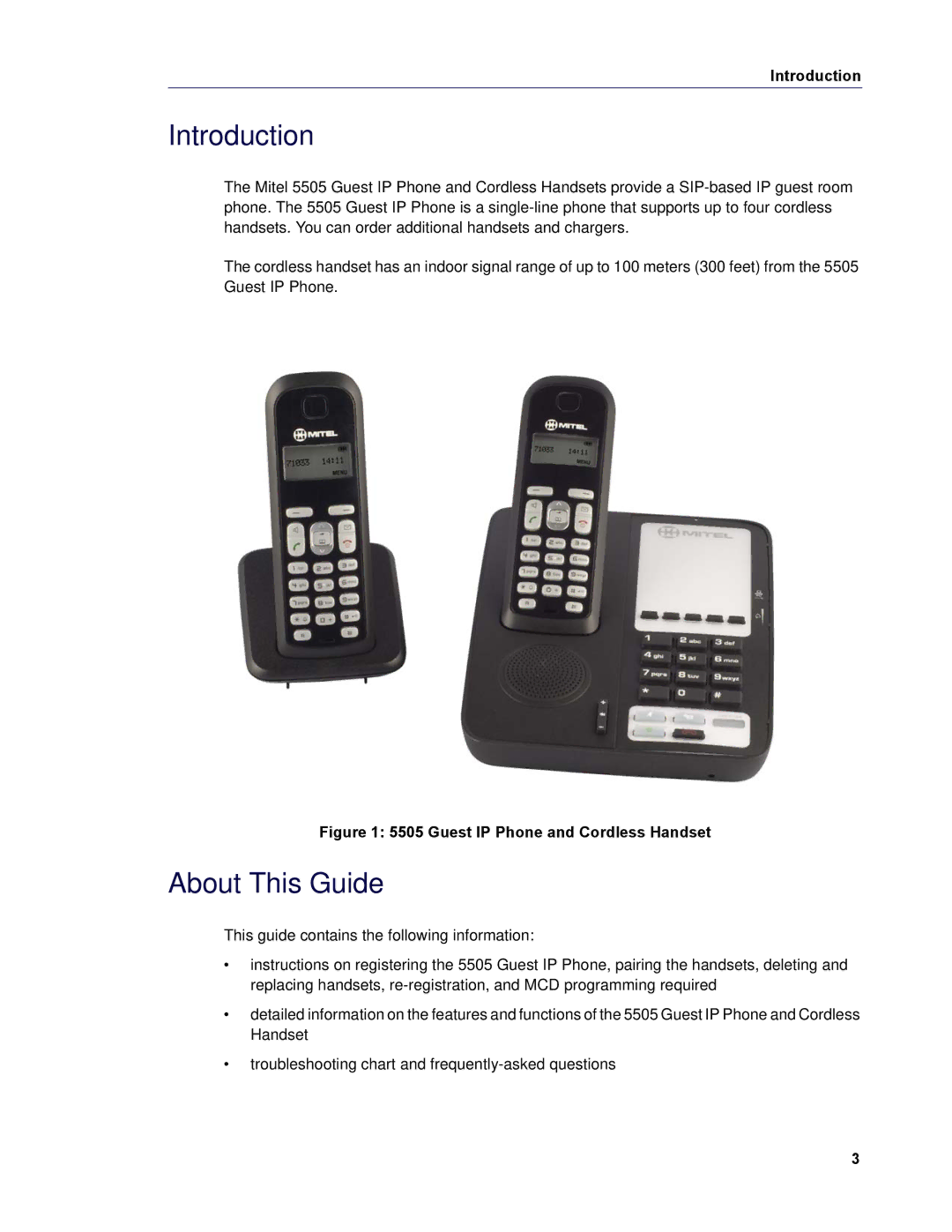 Mitel 5505 manual Introduction, About This Guide 