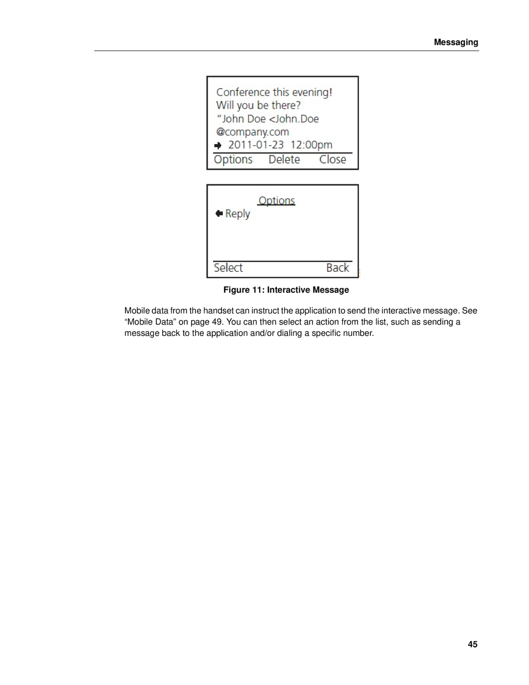 Mitel 5604 manual Interactive Message 