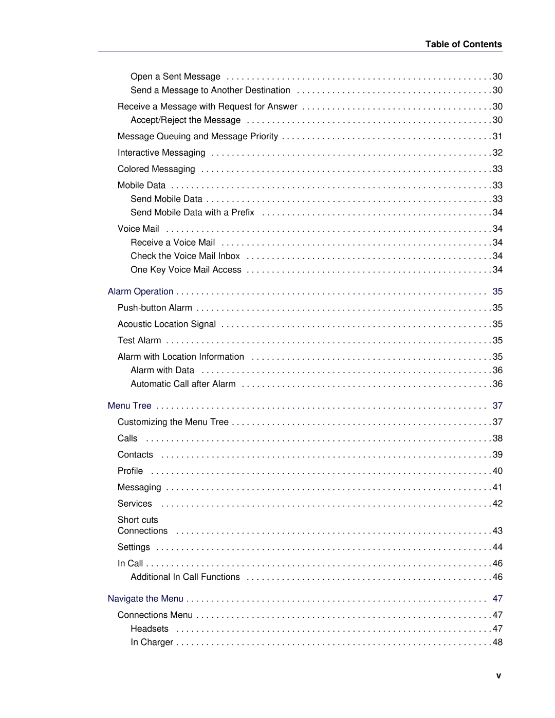 Mitel 5624 manual Navigate the Menu 