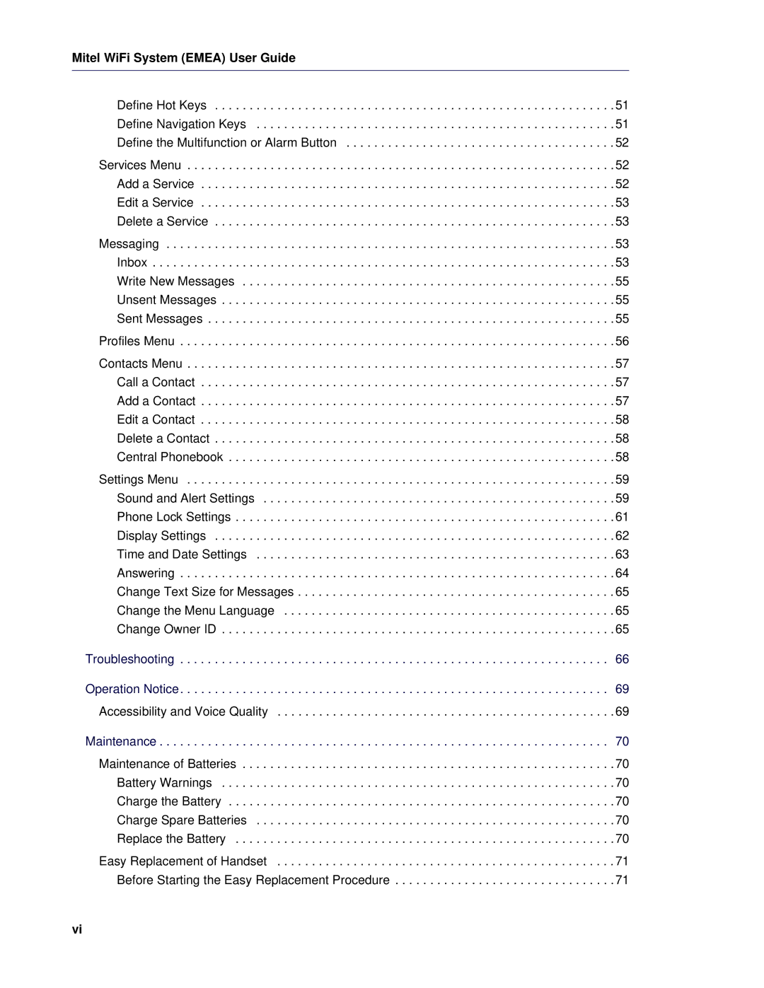 Mitel 5624 manual Troubleshooting Operation Notice 