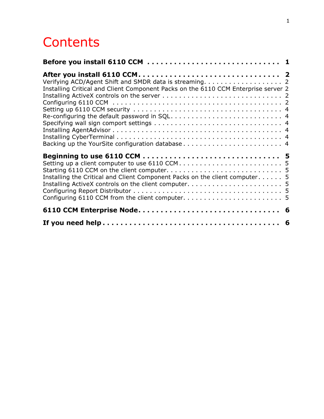 Mitel 6110 manual Rqwhqwv 