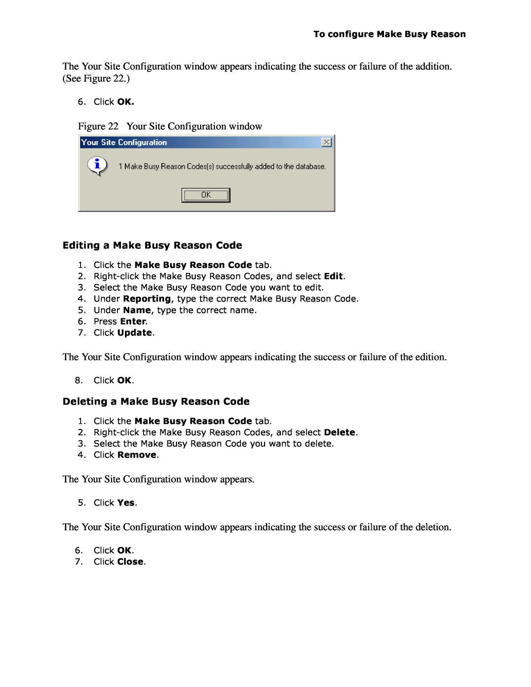 Mitel 6150 MCC manual Your Site Configuration window 