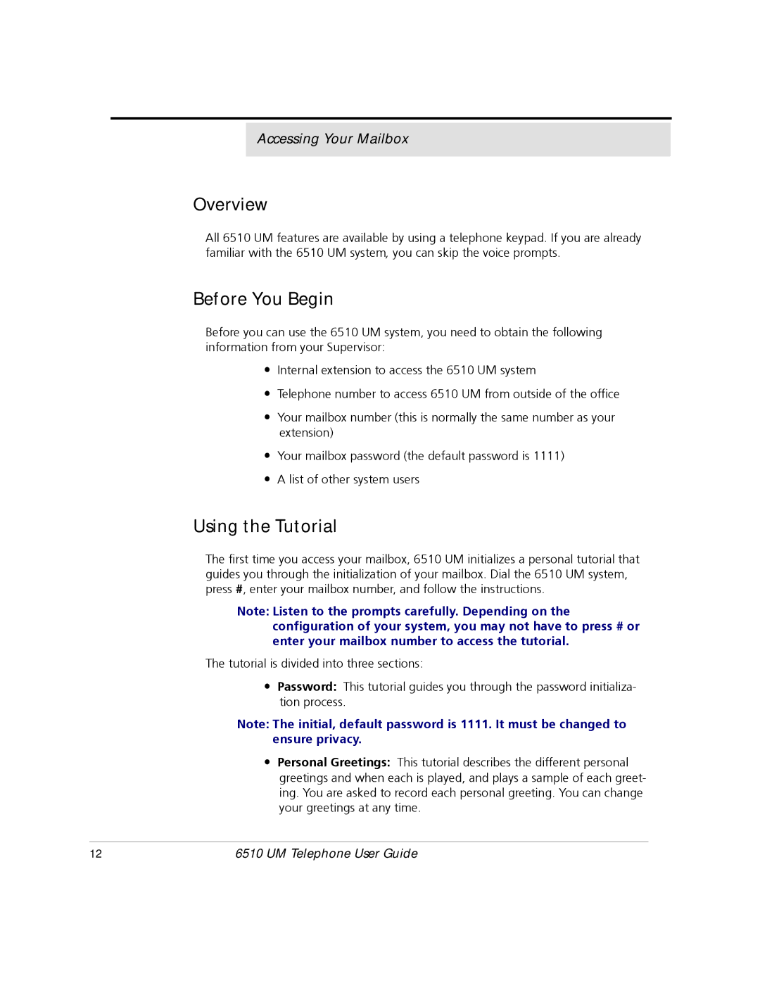 Mitel 6510 manual Before You Begin, Using the Tutorial 