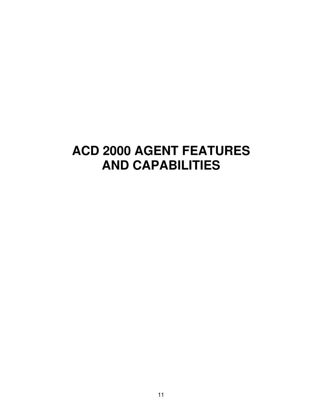 Mitel manual ACD 2000 Agent Features Capabilities 