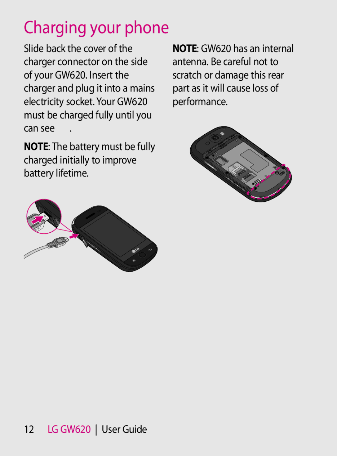 Mitel GW620 manual Charging your phone 