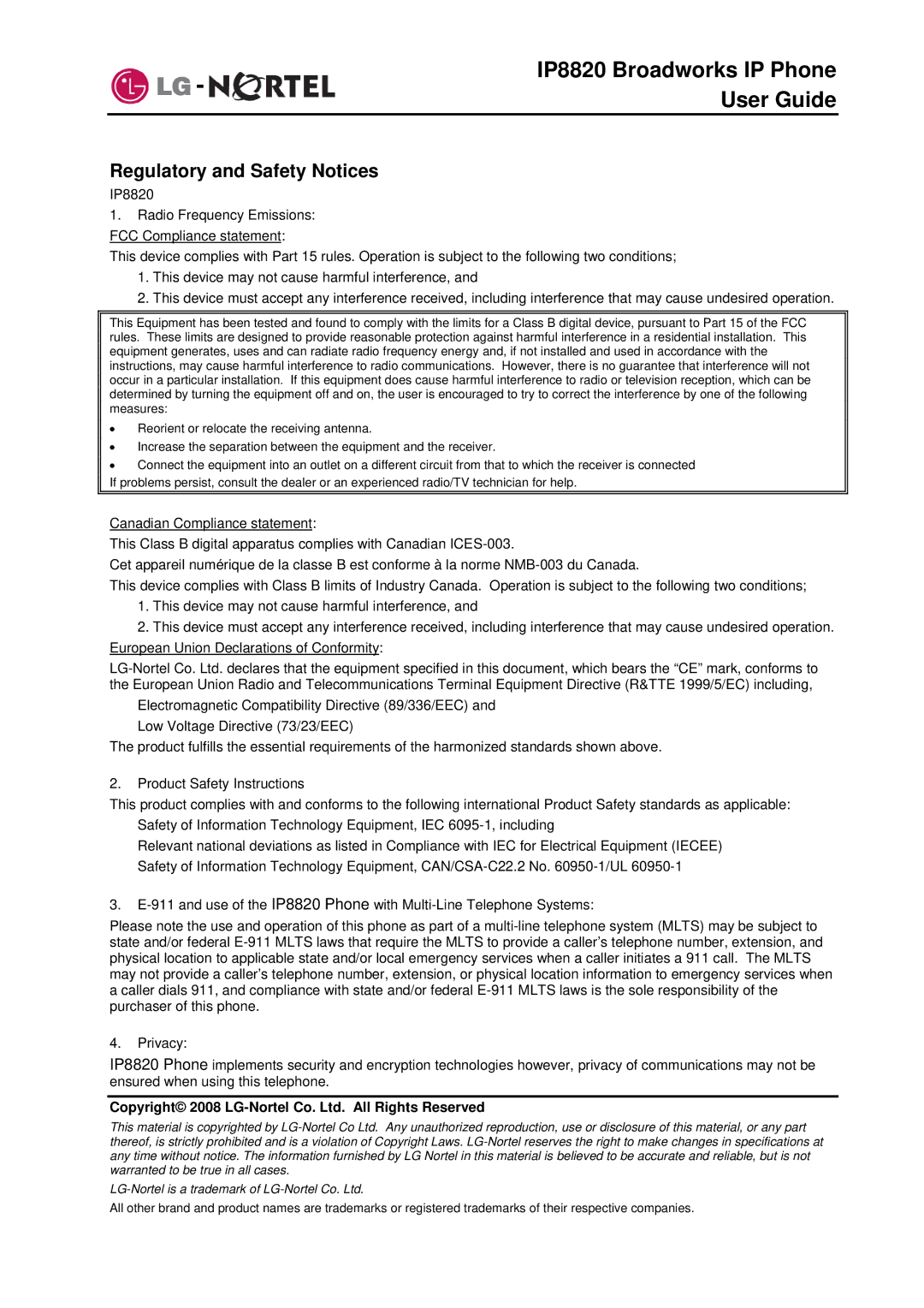 Mitel manual IP8820 Broadworks IP Phone User Guide 