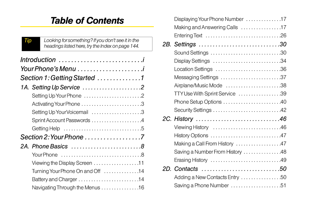 Mitel LG260 manual Table of Contents 