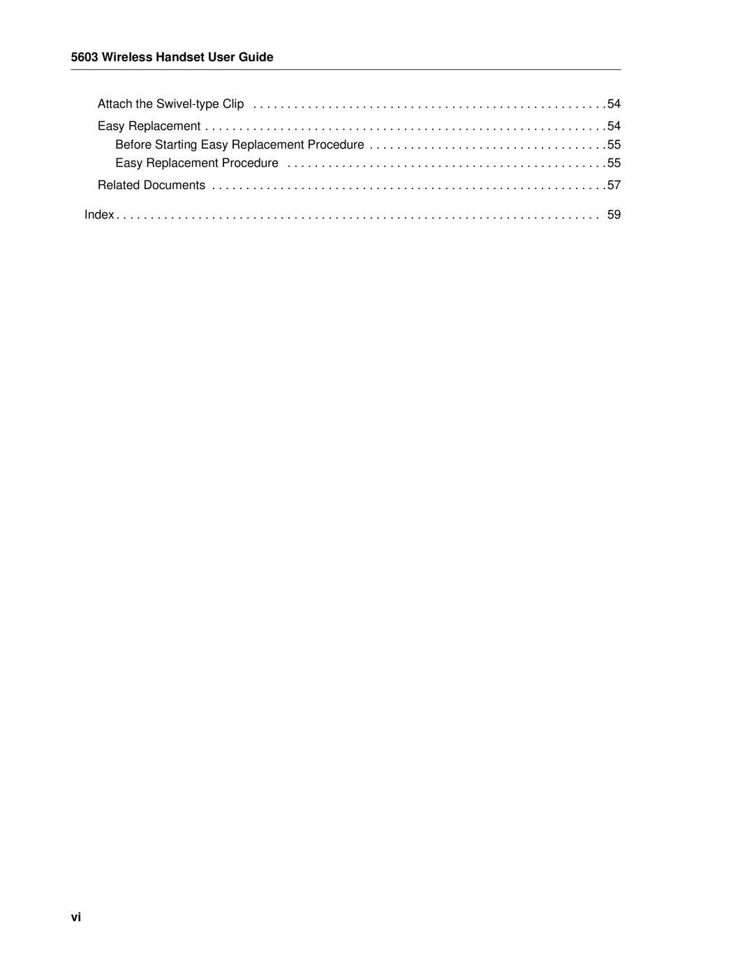 Mitel MITEL 5603 manual Wireless Handset User Guide 