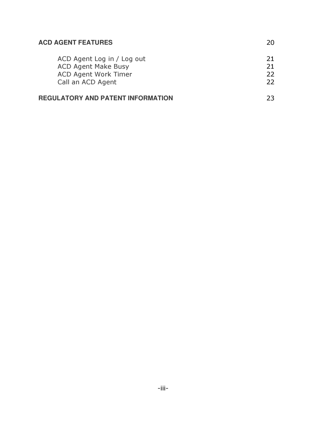 Mitel NETVISION PHONE manual ACD Agent Features 