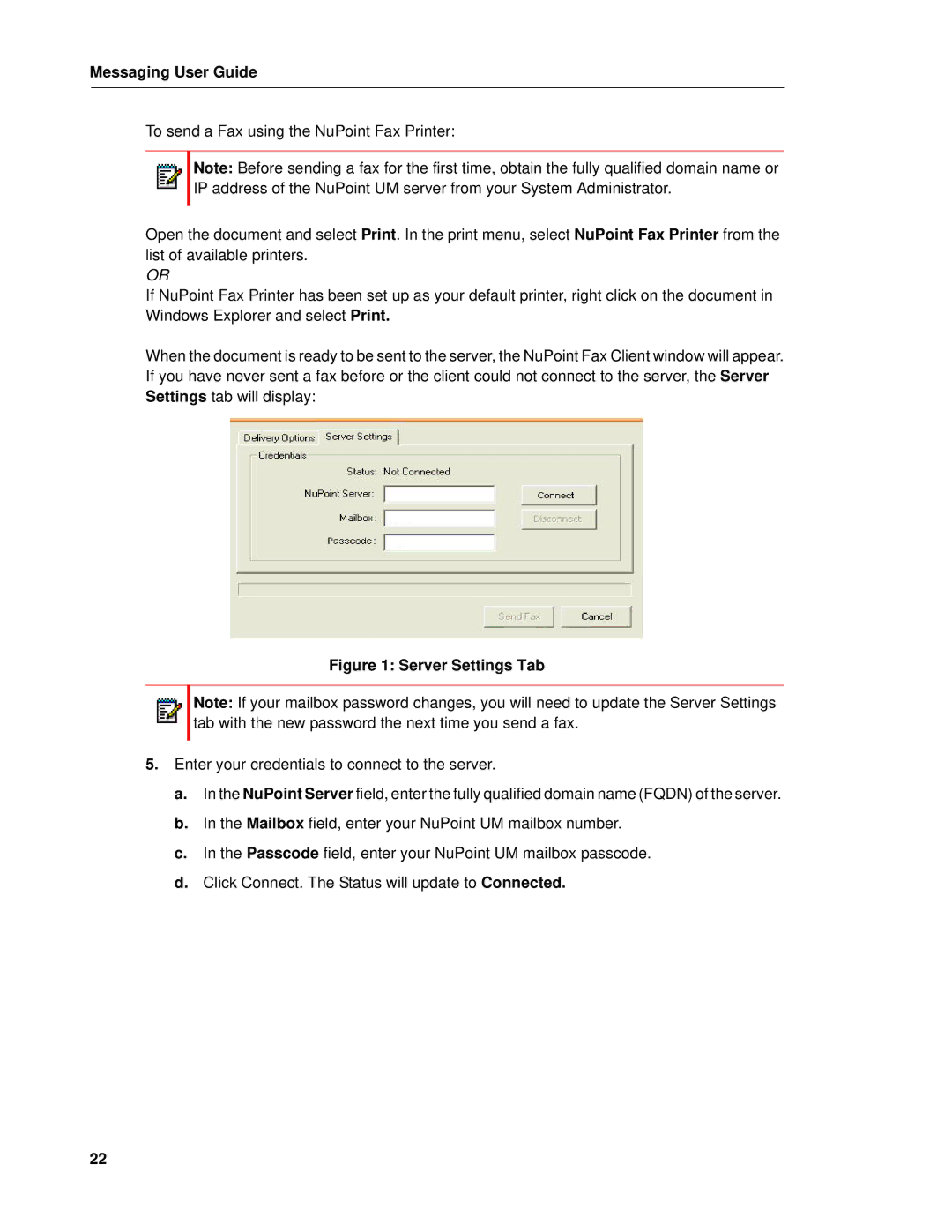 Mitel RELEASE 6.0 manual Server Settings Tab 