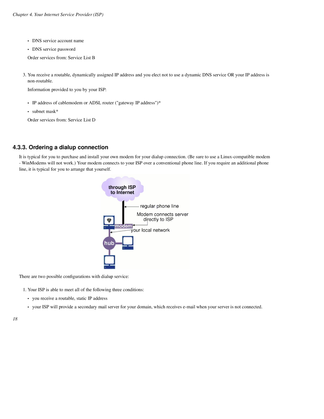 Mitel SME Server V5 with ServiceLink manual Ordering a dialup connection 