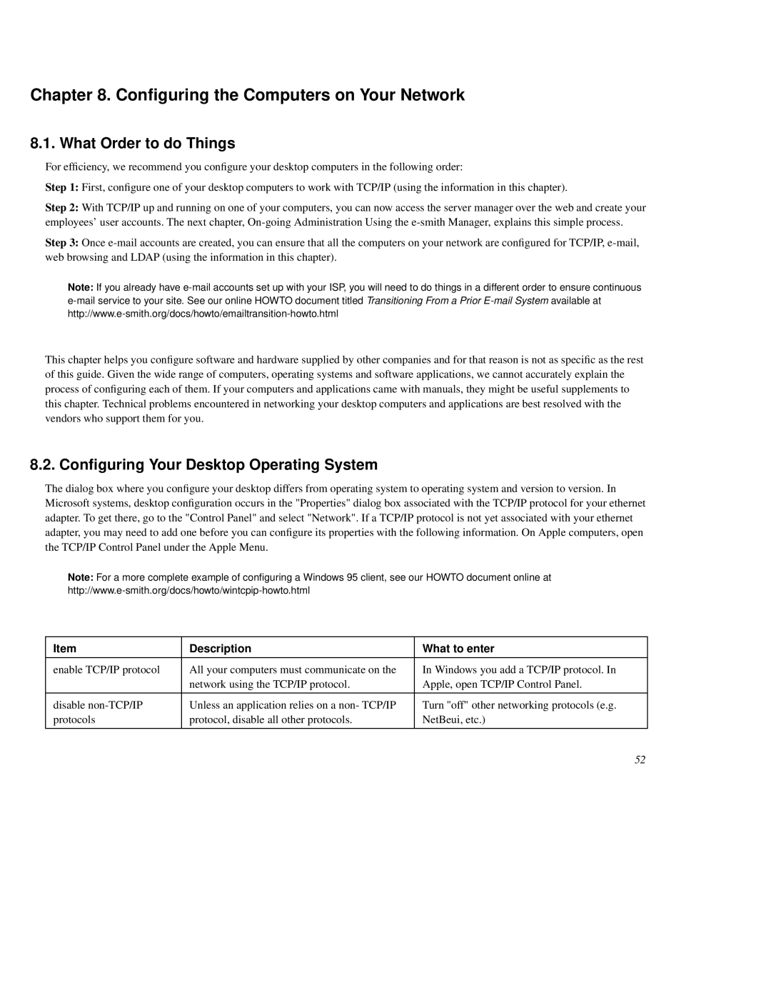 Mitel SME Server V5 with ServiceLink manual Conﬁguring the Computers on Your Network, What Order to do Things 