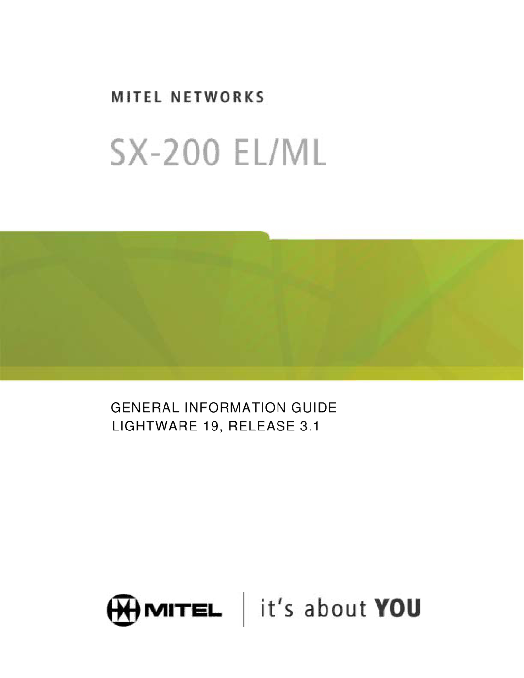 Mitel sx-200, SX-2000 manual General Information Guide Lightware 19, Release 