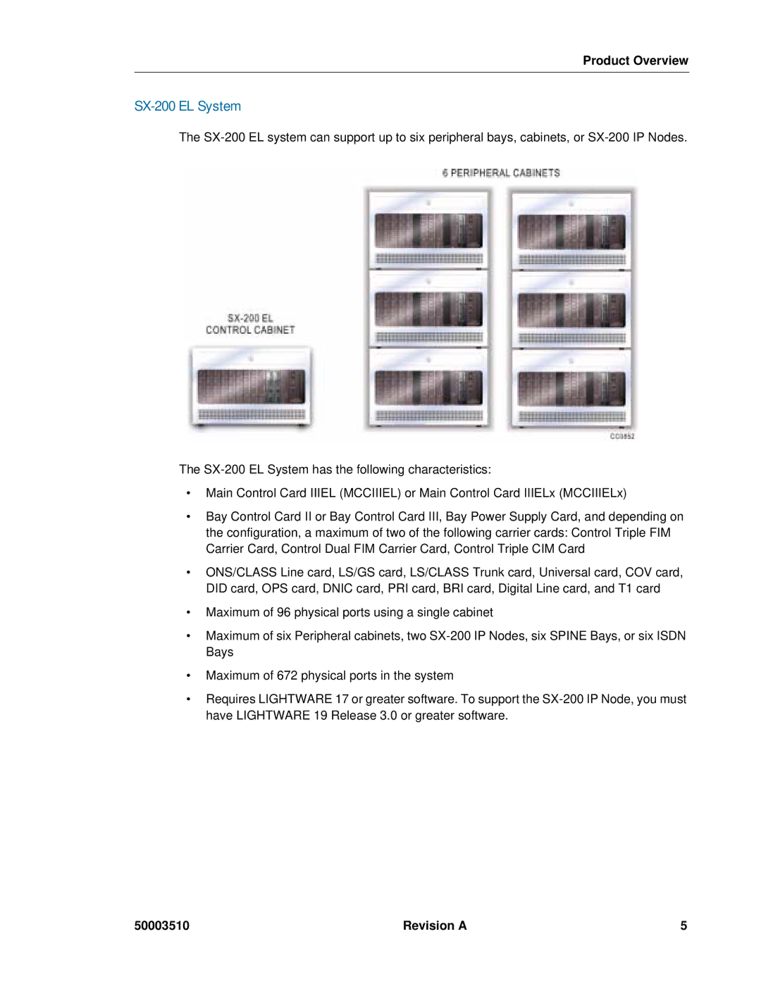 Mitel sx-200, SX-2000 manual SX-200 EL System 