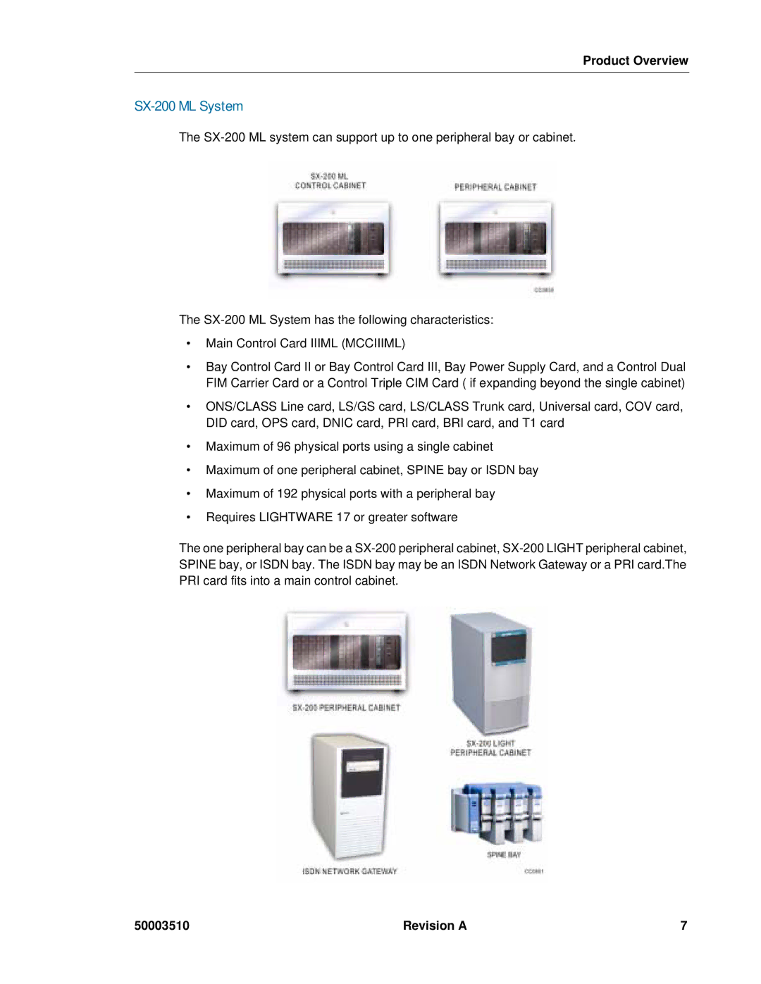 Mitel sx-200, SX-2000 manual SX-200 ML System 