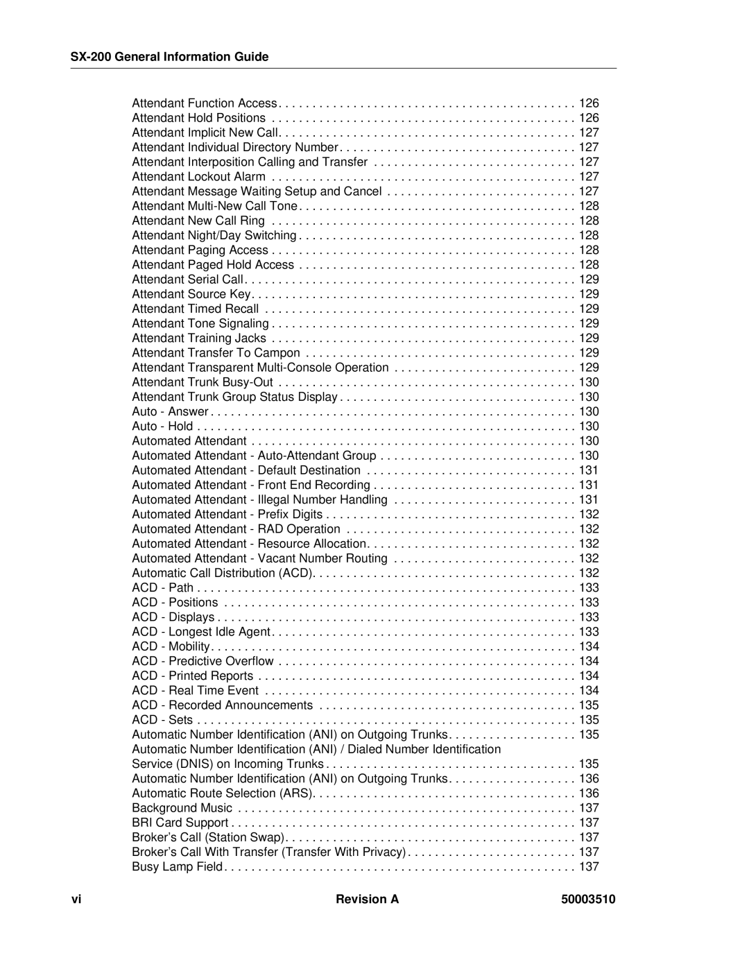 Mitel SX-2000, sx-200 manual SX-200 General Information Guide 