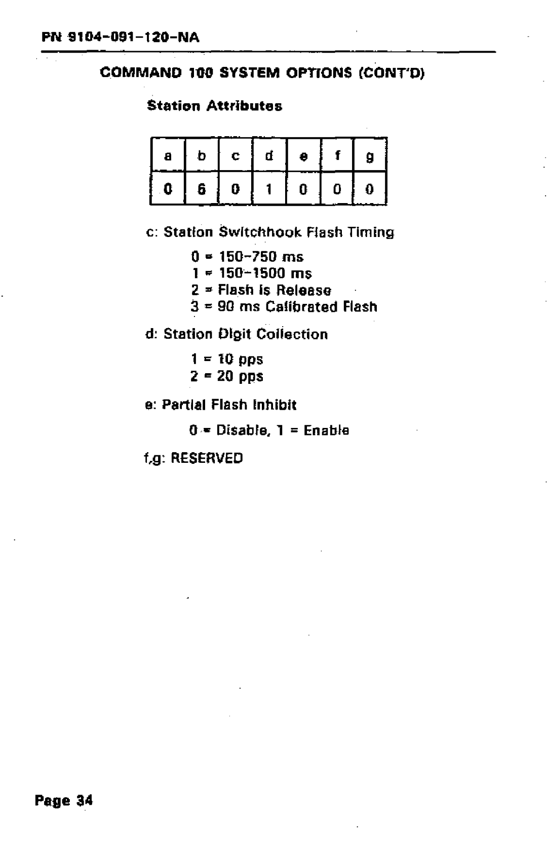 Mitel SX-50 manual PN 9104-091-120-NA, ~ Flash Is Release 