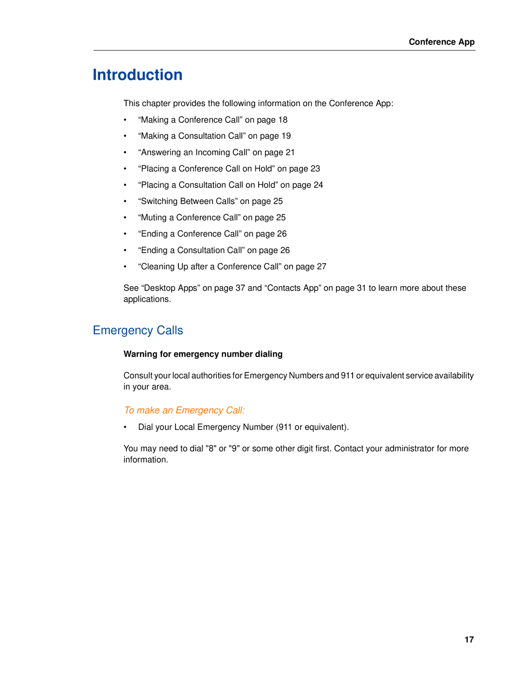 Mitel UC360 manual Emergency Calls, To make an Emergency Call 