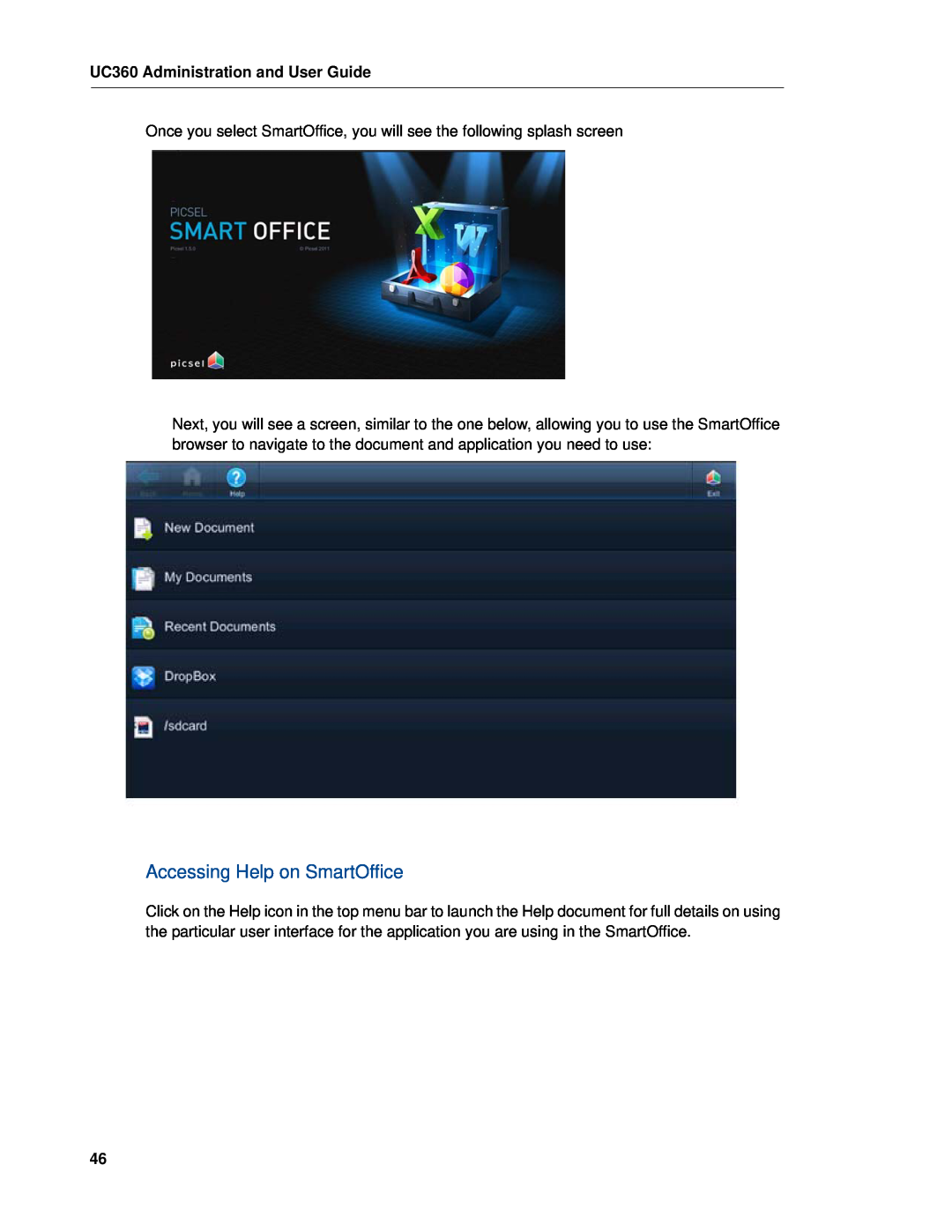 Mitel manual Accessing Help on SmartOffice, UC360 Administration and User Guide 