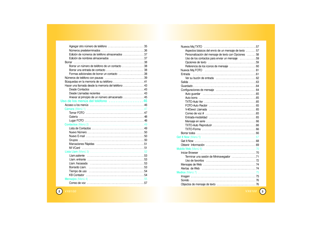 Mitel VX6100 manual Uso de los menús del teléfono 