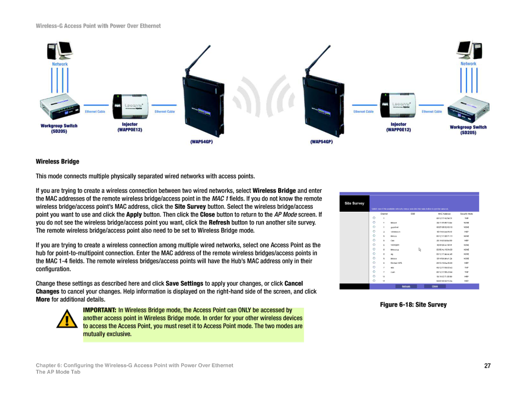 Mitel WAP54GP manual Site Survey 