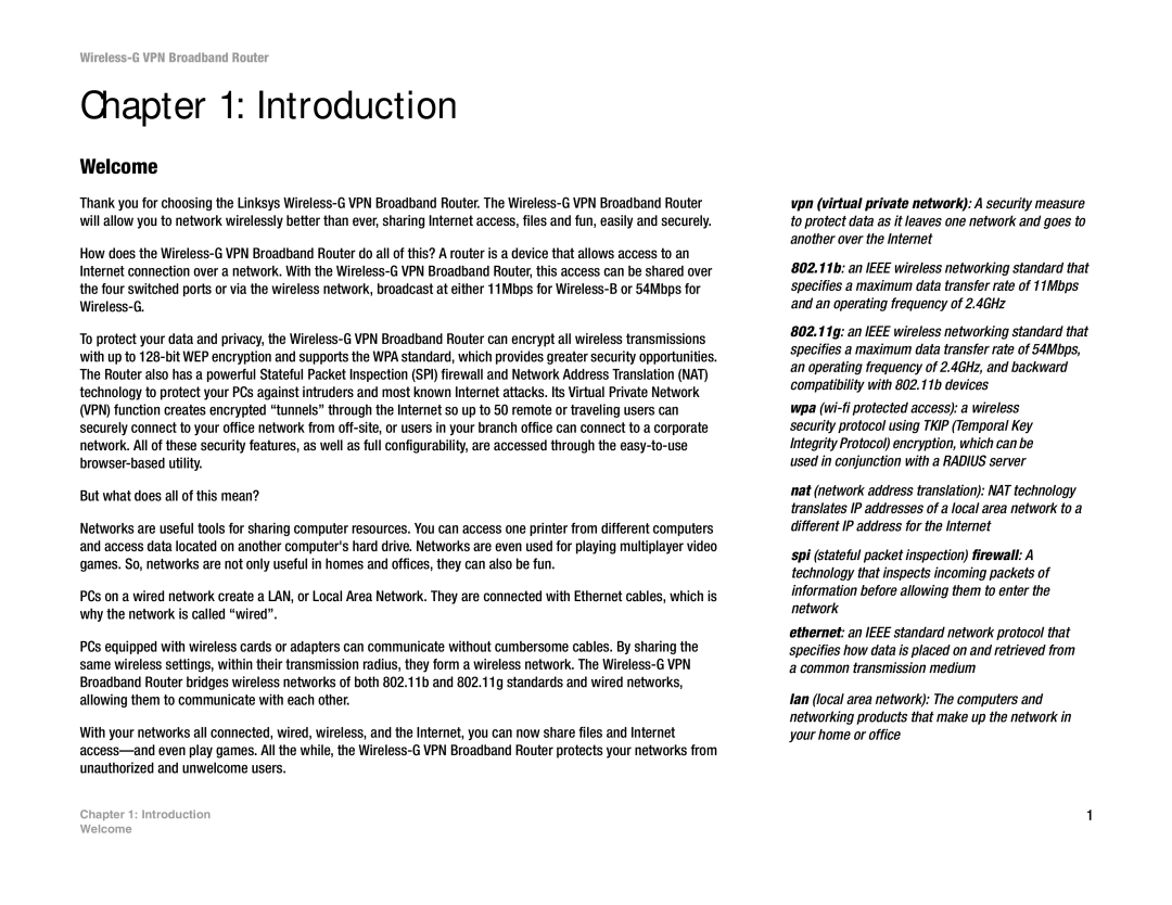 Mitel WRV54G manual Introduction, Welcome 