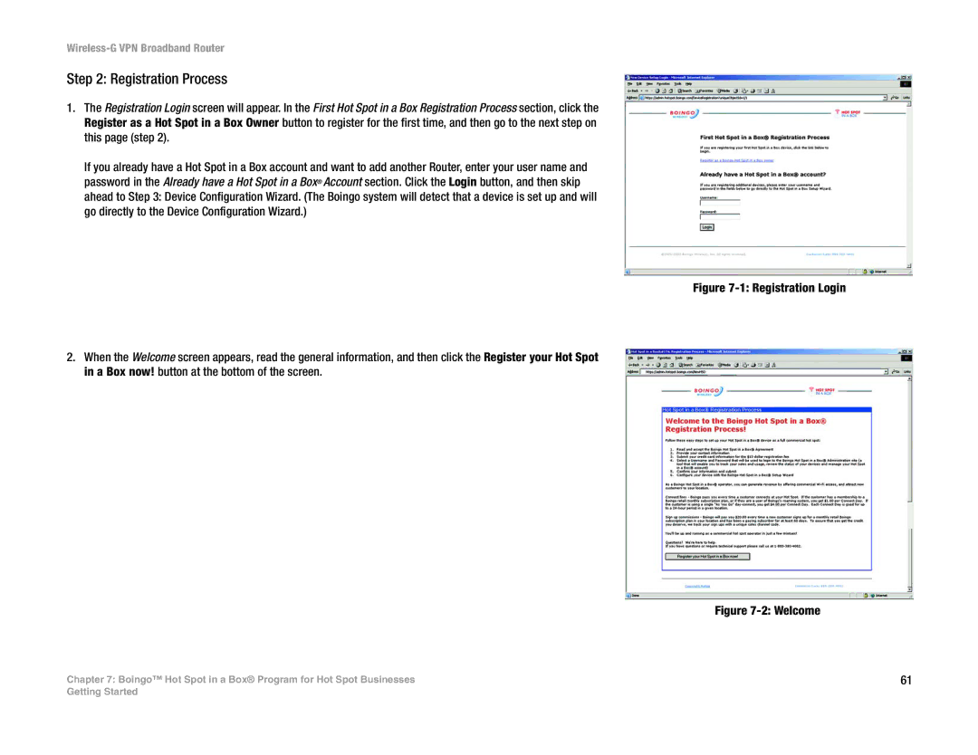 Mitel WRV54G manual Registration Process, Registration Login 