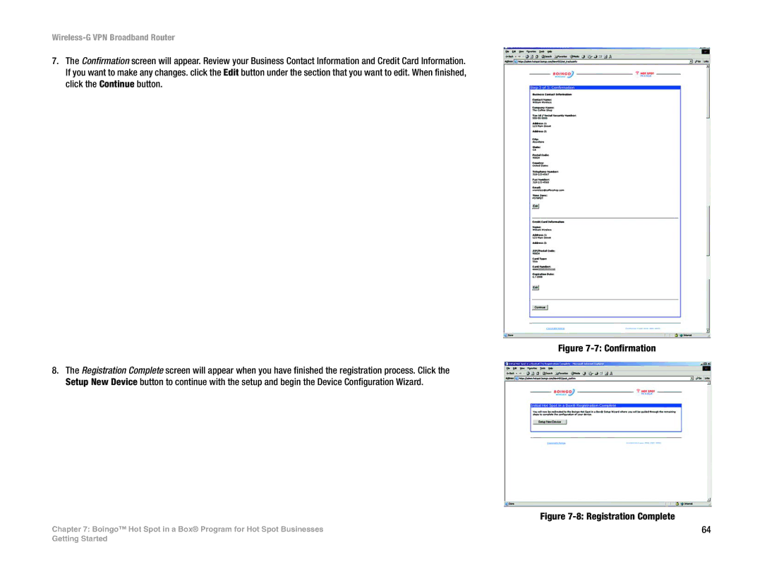 Mitel WRV54G manual Confirmation 