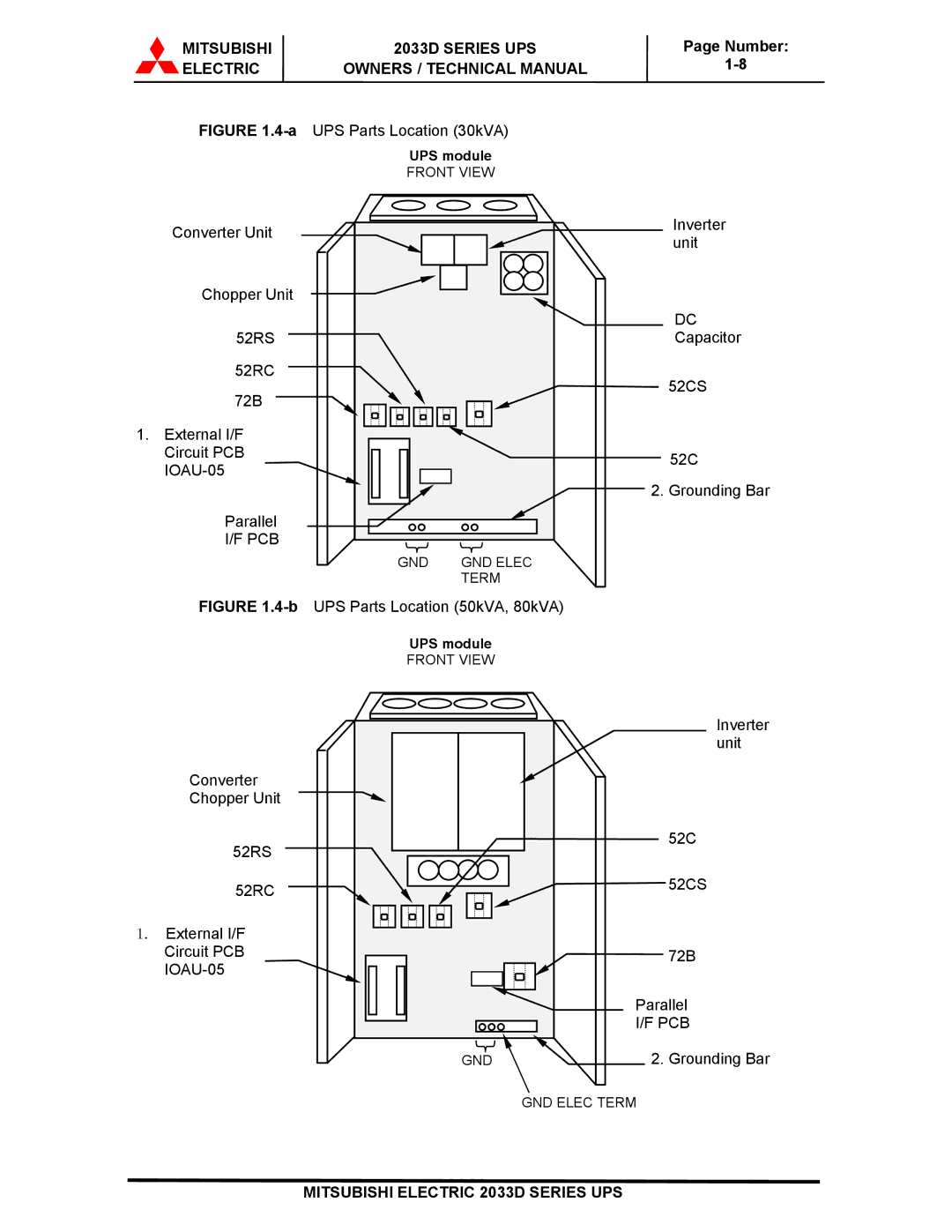 Mitsubishi 2033D SERIES technical manual Pcb 