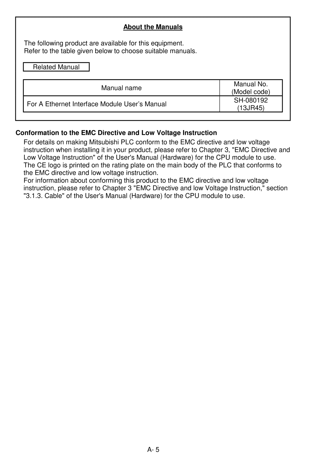 Mitsubishi A1SJ71E71N-B5T, E71N-U-HW, AJ71E71N-B2, A1SJ71E71N-B2, AJ71E71N-B5T user manual About the Manuals 