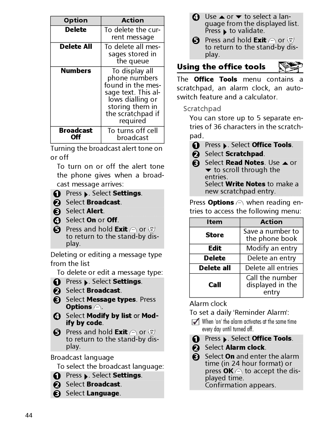 Mitsubishi Electronics 110 manual Using the office tools, Scratchpad 