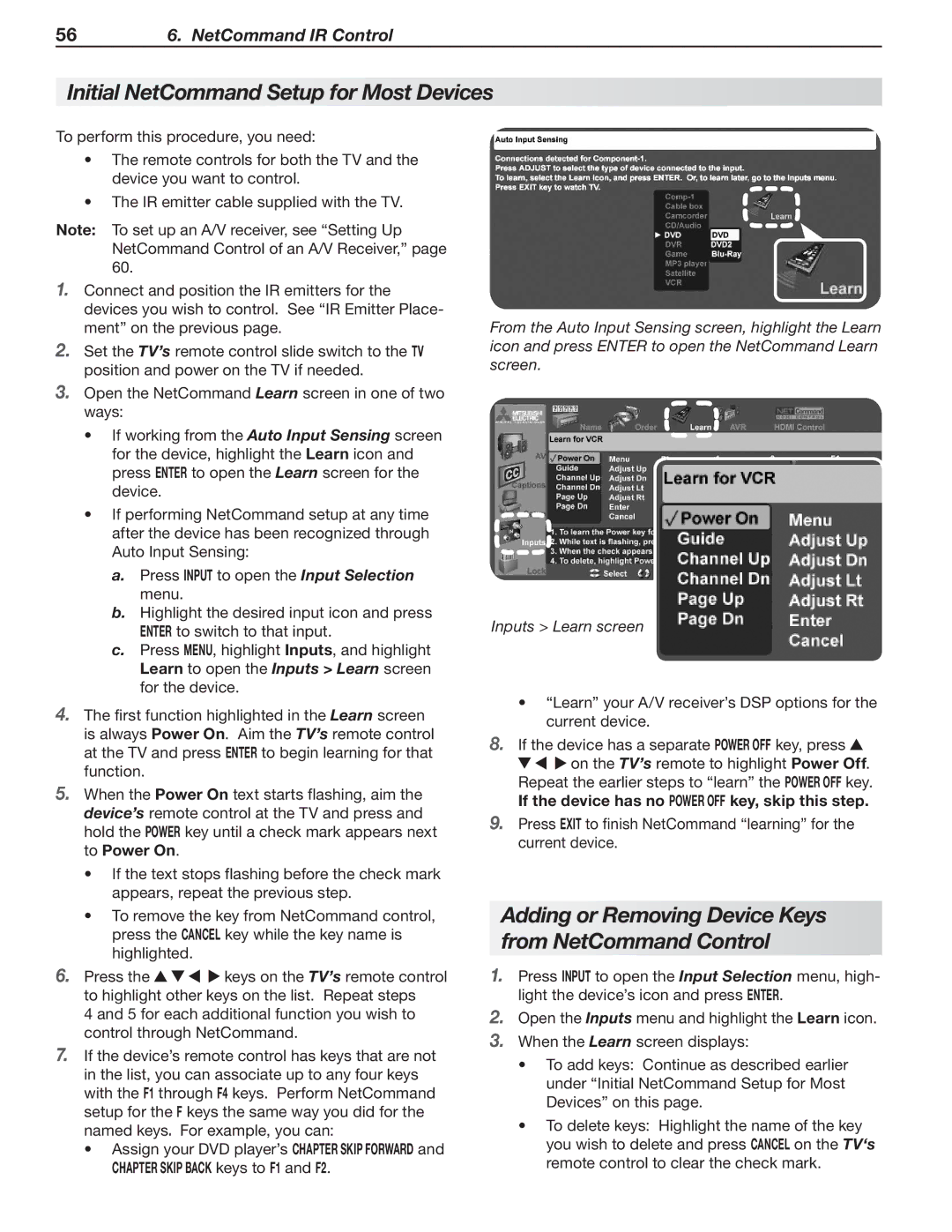 Mitsubishi Electronics 148 Series, 246 Series manual Initial NetCommand Setup for Most Devices 