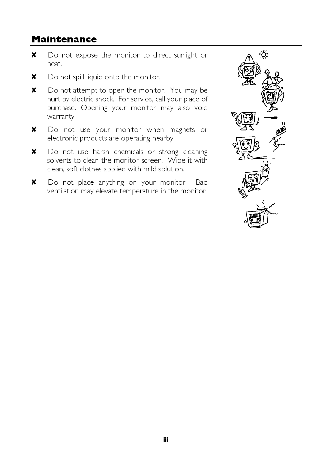 Mitsubishi Electronics 1554R user manual Maintenance 