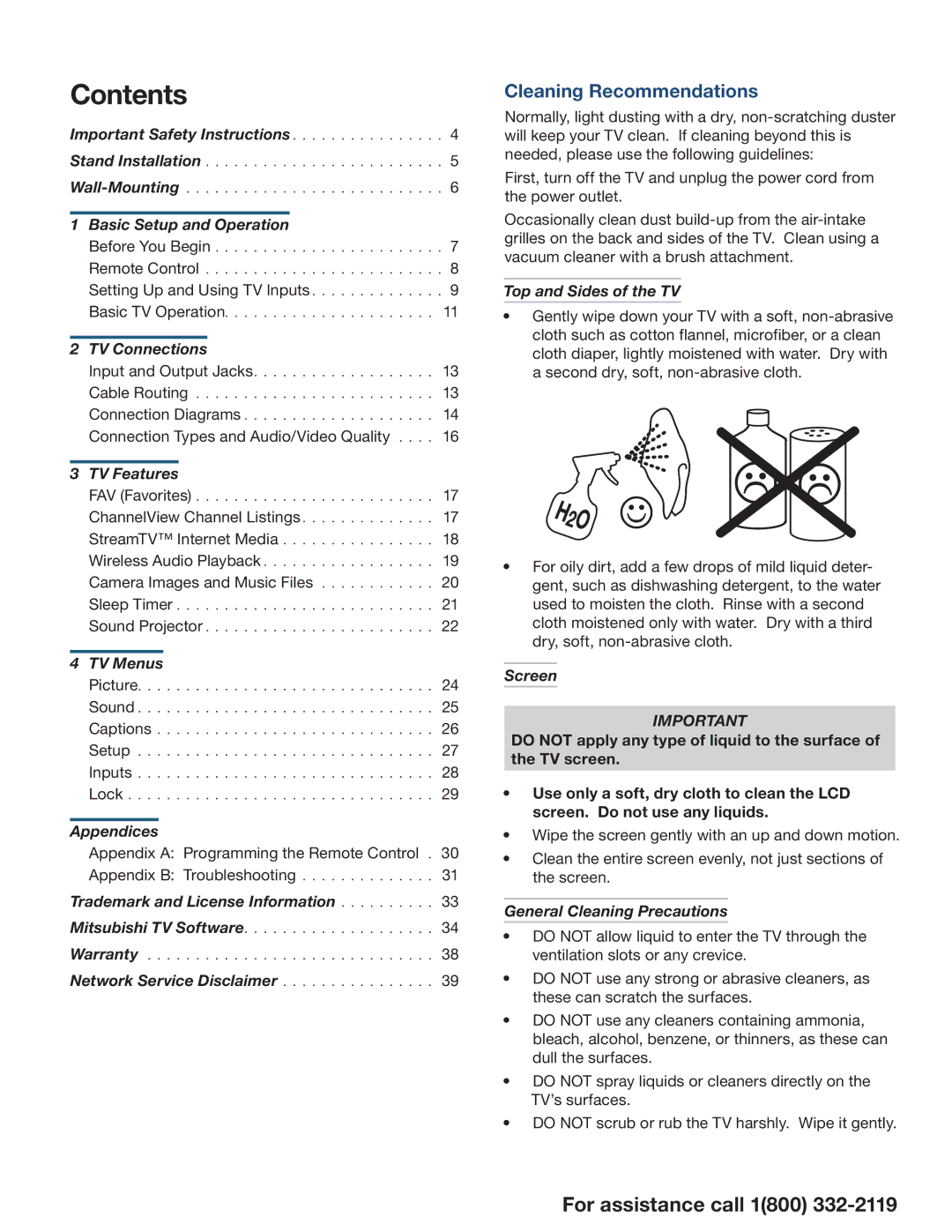 Mitsubishi Electronics 164 Series manual Contents 