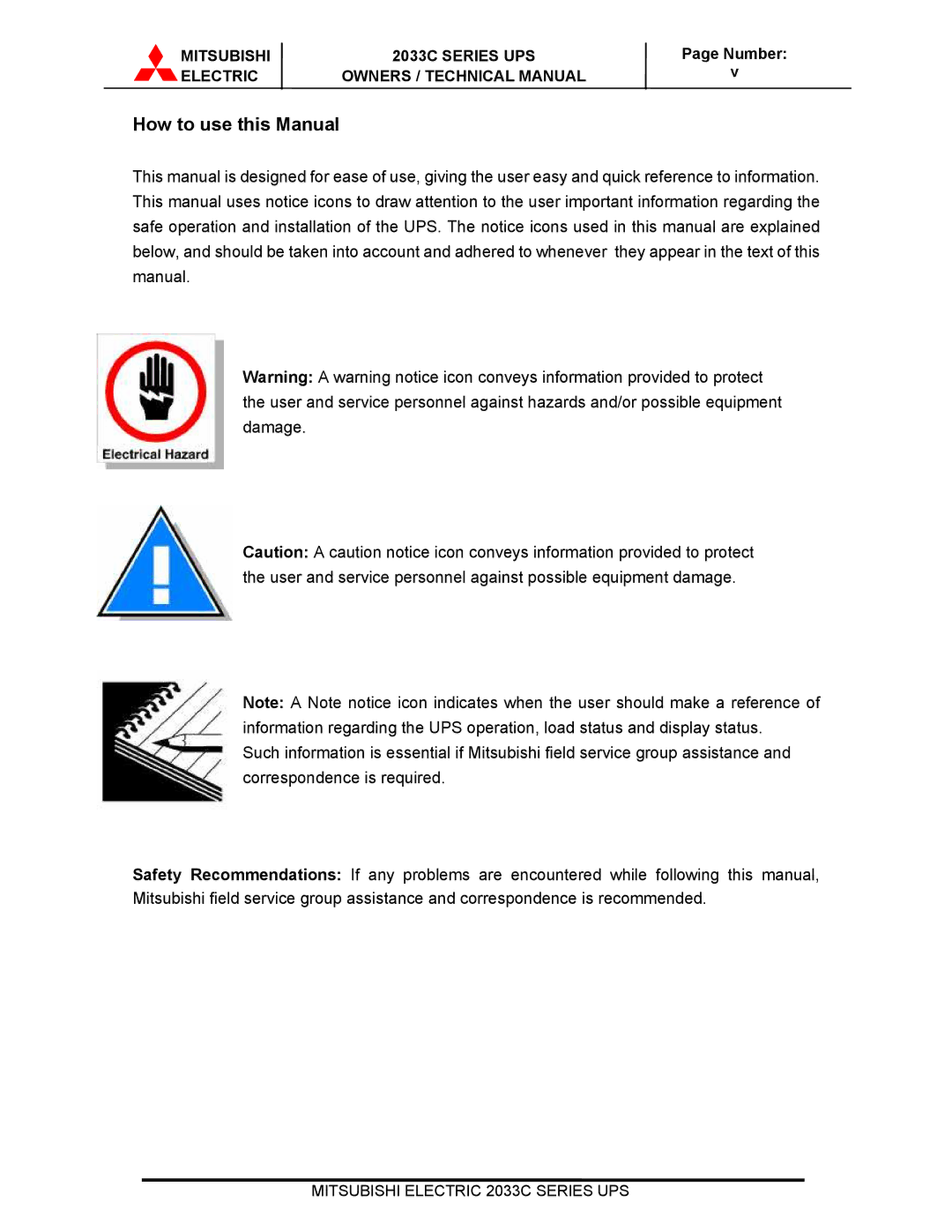 Mitsubishi Electronics 2033C technical manual How to use this Manual 