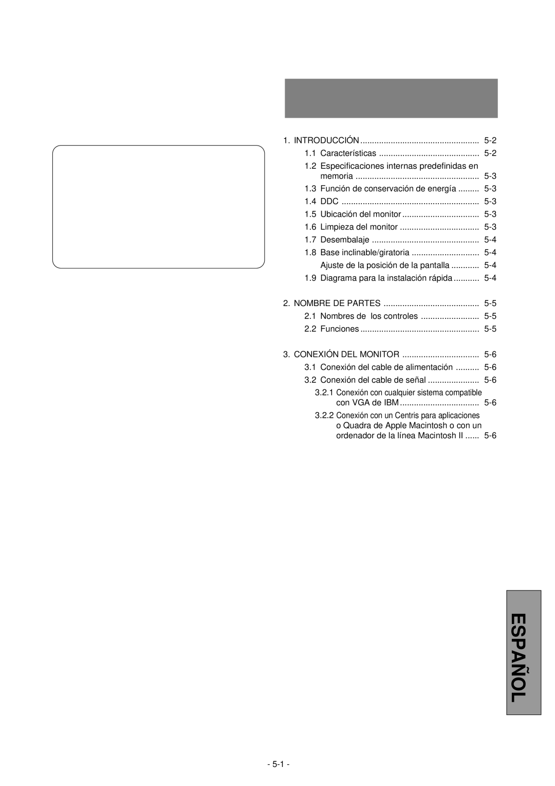 Mitsubishi Electronics 2060U manual Precaució N, Índice DE Materias, Atenció N 