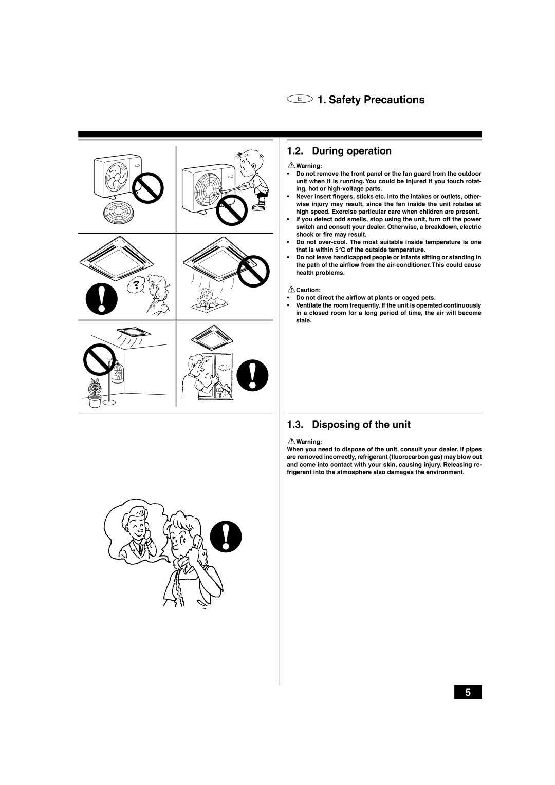 Mitsubishi Electronics PLH-2, 2.5KKC operation manual Disposing of the unit 